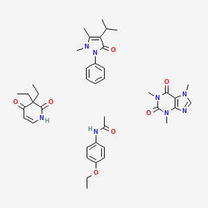 3,3-diethyl-1H-pyridine-2,4-dione;1,5-dimethyl-2-phenyl-4-propan-2-ylpyrazol-3-one;N-(4-ethoxyphenyl)acetamide;1,3,7-trimethylpurine-2,6-dione
