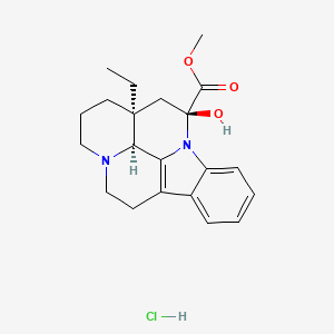 molecular formula C21H27ClN2O3 B1205272 Vincamine hydrochloride CAS No. 10592-03-7