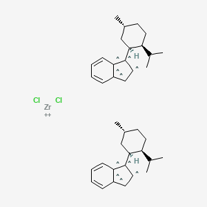 molecular formula C38H50Cl2Zr+2 B12052746 Dichlorobis(1-neomenthylindenyl)-zirconium 