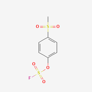 molecular formula C7H7FO5S2 B12052748 Fluorosulfuric acid, 4-(methylsulfonyl)phenyl ester 