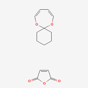 molecular formula C14H16O5 B1205285 7,12-Dioxaspiro[5.6]dodeca-8,10-diene;furan-2,5-dione CAS No. 89458-63-9
