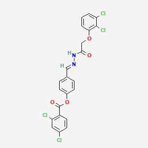 molecular formula C22H14Cl4N2O4 B12052871 [4-[(E)-[[2-(2,3-dichlorophenoxy)acetyl]hydrazinylidene]methyl]phenyl] 2,4-dichlorobenzoate 
