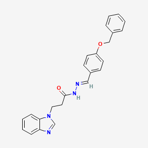 molecular formula C24H22N4O2 B12052965 3-(1H-Benzimidazol-1-YL)-N'-(4-(benzyloxy)benzylidene)propanohydrazide 