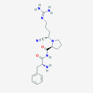 molecular formula C20H29N7O2 B012053 (S)-N-(4-((Aminoiminomethyl)amino)-1-cyanobutyl)-D-phenylalanyl-L-prolinamide CAS No. 111009-86-0