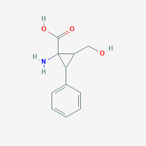 1-Amino-2-(hydroxymethyl)-3-phenylcyclopropane-1-carboxylic acid