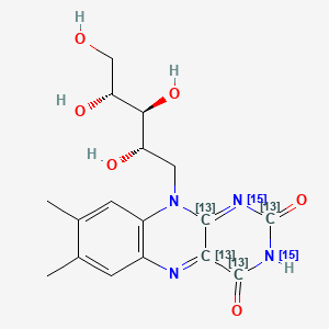 molecular formula C17H20N4O6 B12053006 Riboflavin-13C4,15N2 