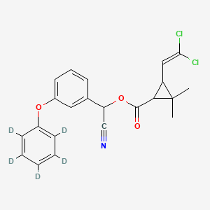 molecular formula C22H19Cl2NO3 B12053011 Cypermethrin (Phenoxy-d5) Isomeric Mixture 