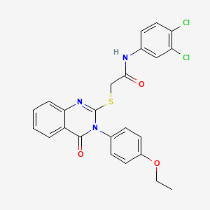 molecular formula C24H19Cl2N3O3S B12053020 N-(3,4-dichlorophenyl)-2-{[3-(4-ethoxyphenyl)-4-oxo-3,4-dihydroquinazolin-2-yl]sulfanyl}acetamide CAS No. 477318-95-9