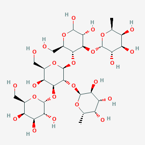 molecular formula C30H52O24 B12053036 Fuc(a1-2)[Gal(a1-3)]Gal(b1-4)[Fuc(a1-3)]Glc CAS No. 72468-43-0
