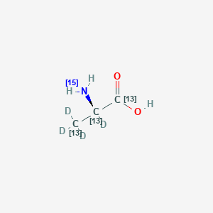 molecular formula C3H7NO2 B12053065 L-Alanine-13C3,15N,d4 