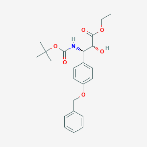 molecular formula C23H29NO6 B120531 (alphaR,betaS)-beta-[[(1,1-Dimethylethoxy)carbonyl]amino]-alpha-hydroxy-4-(phenylmethoxy)-benzenepropanoic Acid Et CAS No. 382596-26-1