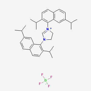 molecular formula C35H43BF4N2 B12053133 1,3-Bis[2,7-di(propan-2-yl)naphthalen-1-yl]-4,5-dihydroimidazol-1-ium;tetrafluoroborate CAS No. 1025030-97-0