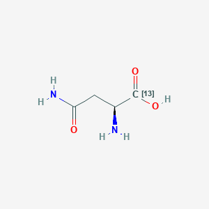 molecular formula C4H8N2O3 B12053151 (2S)-2,4-diamino-4-oxo(113C)butanoic acid 