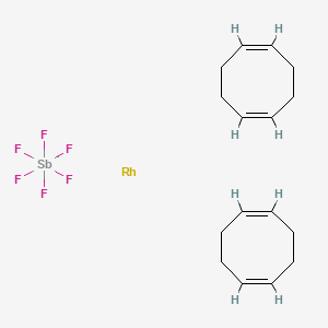 molecular formula C16H24F6RhSb- B12053252 Bis(1,5-cyclooctadiene)rhodium(I) hexafluoroantimonate 