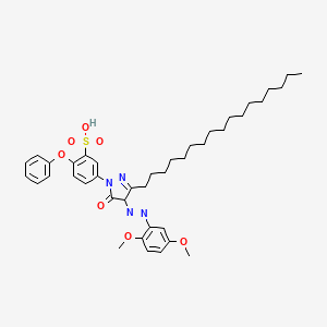 molecular formula C40H54N4O7S B12053255 5-{4-[(E)-(2,5-dimethoxyphenyl)diazenyl]-3-heptadecyl-5-oxo-4,5-dihydro-1H-pyrazol-1-yl}-2-phenoxybenzenesulfonic acid CAS No. 478250-34-9