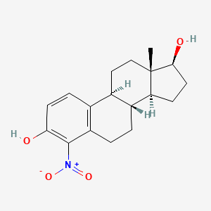 molecular formula C18H23NO4 B1205326 (8R,9S,13S,14S,17S)-13-Methyl-4-nitro-7,8,9,11,12,13,14,15,16,17-decahydro-6H-cyclopenta[a]phenanthrene-3,17-diol CAS No. 6936-94-3