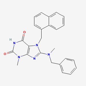 molecular formula C25H23N5O2 B12053282 8-(Benzyl(methyl)amino)-3-methyl-7-(naphthalen-1-ylmethyl)-1H-purine-2,6(3H,7H)-dione CAS No. 476480-39-4