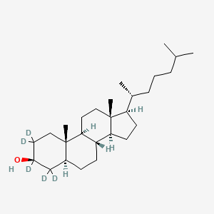 molecular formula C27H48O B12053290 5|A-Cholestan-3|A-ol-d5 