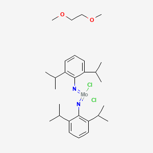 molecular formula C28H44Cl2MoN2O2 B12053303 Dichlorobis[(2,6-diisopropylphenyl)imido](1,2-dimethoxyethane)molybdenum(VI) CAS No. 126949-60-8