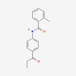 molecular formula C17H17NO2 B12053328 2-Methyl-N-(4-propionylphenyl)benzamide CAS No. 618069-89-9