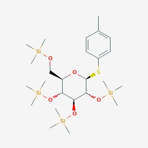 molecular formula C25H50O5SSi4 B12053381 4-Methylphenyl 2,3,4,6-tetra-O-trimethylsilyl-1-thio-beta-D-glucopyranoside CAS No. 942043-17-6
