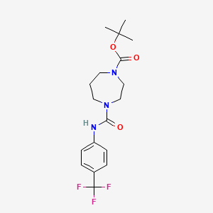 molecular formula C18H24F3N3O3 B12053433 Tert-butyl 4-{[4-(trifluoromethyl)anilino]carbonyl}-1,4-diazepane-1-carboxylate 