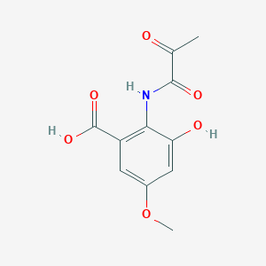 molecular formula C11H11NO6 B1205344 N-Pyruvoyl-5-methoxy-3-hydroxyanthranilate 