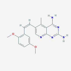 molecular formula C18H19N5O2 B1205353 (Z)-6-(2,5-Dimethoxystyryl)-5-methylpyrido[2,3-d]pyrimidine-2,4-diamine 