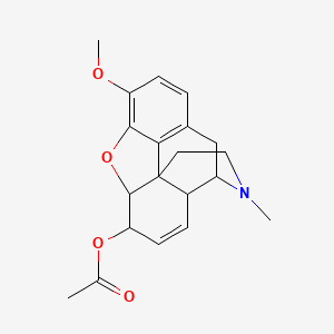 molecular formula C20H23NO4 B1205359 Codeine, acetate 