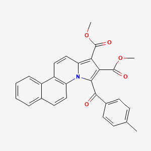 molecular formula C28H21NO5 B12053593 Dimethyl 3-(4-methylbenzoyl)benzo[f]pyrrolo[1,2-a]quinoline-1,2-dicarboxylate CAS No. 618069-77-5