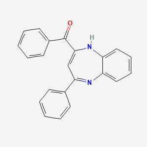 molecular formula C22H16N2O B12053595 Phenyl(4-phenyl-1h-1,5-benzodiazepin-2-yl)methanone CAS No. 53878-76-5