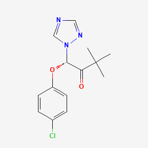 molecular formula C14H16ClN3O2 B1205366 (S)-1-(4-Chlorophenoxy)-3,3-dimethyl-1-(1H-1,2,4-triazol-1-yl)butan-2-one CAS No. 89497-67-6