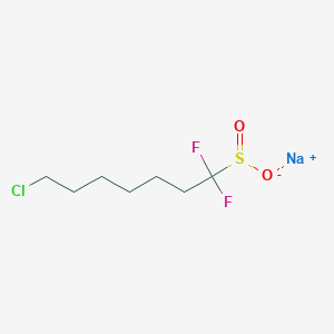 molecular formula C7H12ClF2NaO2S B12053696 Sodium 7-chloro-1,1-difluoroheptane-1-sulfinate 
