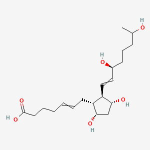molecular formula C20H34O6 B1205371 7-[(1R,2R,3R,5S)-2-[(3S)-3,7-dihydroxyoct-1-enyl]-3,5-dihydroxycyclopentyl]hept-5-enoic acid 