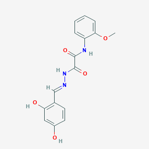 molecular formula C16H15N3O5 B12053758 N'-[(E)-(2,4-dihydroxyphenyl)methylideneamino]-N-(2-methoxyphenyl)oxamide CAS No. 477732-33-5