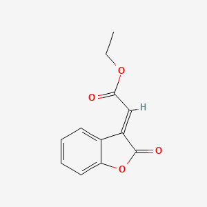 molecular formula C12H10O4 B12053804 Ethyl (E)-2-(2-oxobenzofuran-3(2H)-ylidene)acetate CAS No. 1262424-26-9