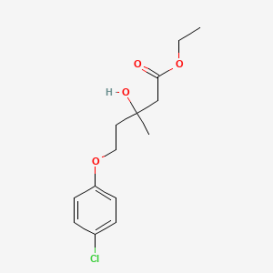 molecular formula C14H19ClO4 B1205394 ethyl 5-(4-chlorophenoxy)-3-hydroxy-3-methylpentanoate CAS No. 77087-97-9