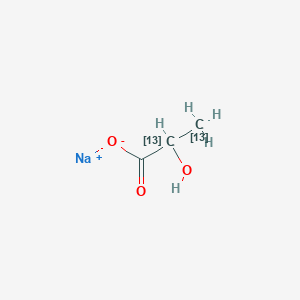 molecular formula C3H5NaO3 B12053955 sodium;2-hydroxy(2,3-13C2)propanoate 
