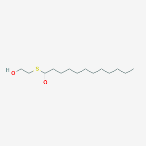 molecular formula C14H28O2S B1205407 Dodecanethioic acid, S-(2-hydroxyethyl) ester CAS No. 51097-82-6