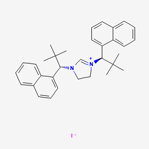 molecular formula C33H39IN2 B12054080 1,3-Bis[(1S)-2,2-dimethyl-1-(1-naphthyl)propyl]imidazolinium iodide 