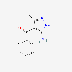 (5-Amino-1,3-dimethylpyrazol-4-yl)-(2-fluorophenyl)methanone