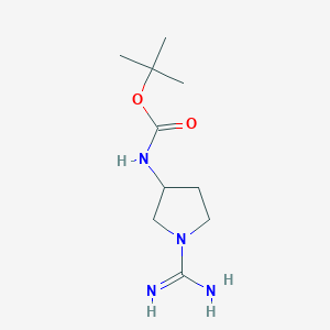 molecular formula C10H20N4O2 B12054179 tert-butyl N-(1-carbamimidoylpyrrolidin-3-yl)carbamate 