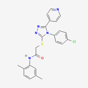 molecular formula C23H20ClN5OS B12054183 2-{[4-(4-chlorophenyl)-5-(pyridin-4-yl)-4H-1,2,4-triazol-3-yl]sulfanyl}-N-(2,5-dimethylphenyl)acetamide CAS No. 476484-07-8
