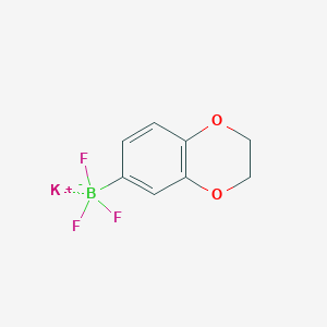 molecular formula C8H7BF3KO2 B12054206 potassium;2,3-dihydro-1,4-benzodioxin-6-yl(trifluoro)boranuide 