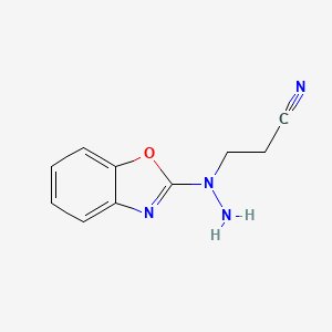 3-[1-(1,3-benzoxazol-2-yl)hydrazino]propanenitrile