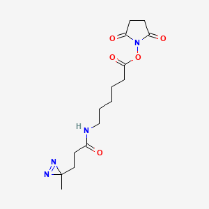 molecular formula C15H22N4O5 B12054258 LC-SDA(NHS-LC-Diazirine) (succinimidyl 6-(4,4'-azipentanamido)hexanoate) 