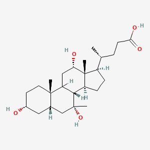 3,7,12-Trihydroxy-7-methylcholanoic acid