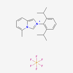 molecular formula C20H25F6N2P B12054371 2-(2,6-Diisopropylphenyl)-5-methylimidazo[1,5-a]pyridinium hexafluorophosphate CAS No. 1176202-62-2
