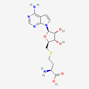 molecular formula C15H21N5O5S B1205439 S-tubercidinylhomocysteine CAS No. 57344-98-6