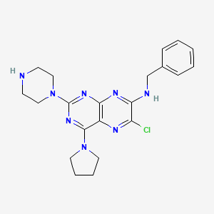 7-Benzylamino-6-chloro-2-piperazino-4-pyrrolidinopteridine
